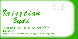 krisztian budi business card